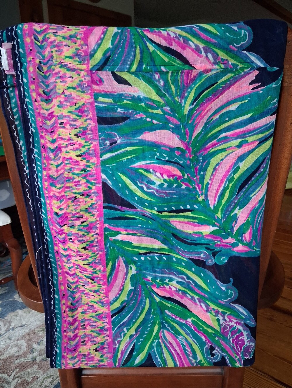 Lilly Pulitzer Infinity Scarf "Don't Leave Me Hanging" 100% Cotton EUC